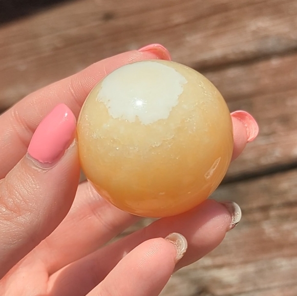 Orange Calcite Sphere - Picture 1 of 2